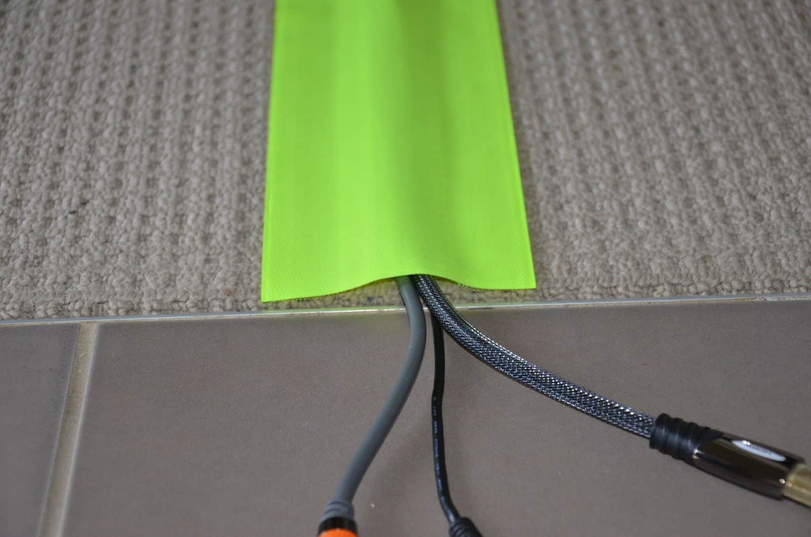 Cable Cover for Carpet - 100mm(width) High Vis Yellow Top image 0