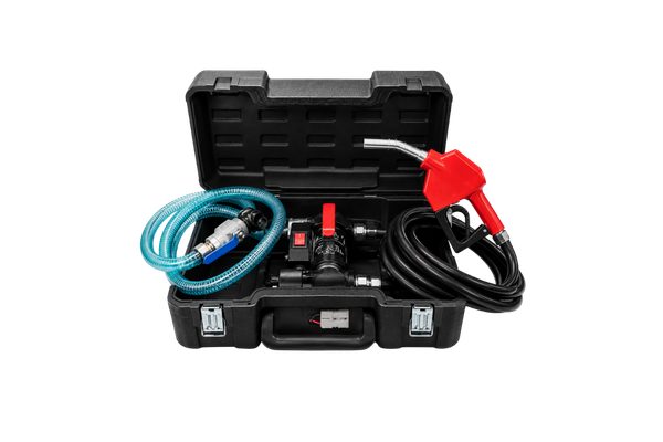 12V Portable Diesel Transfer Pump Kit with Automatic Shut-Off Nozzle