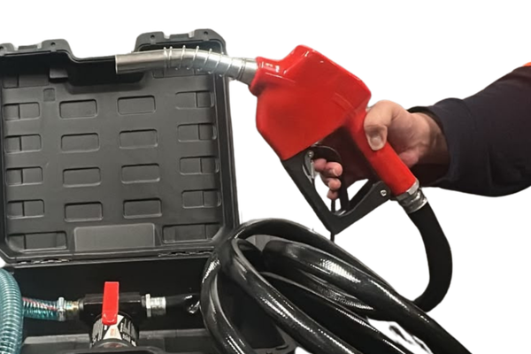 12V Portable Diesel Transfer Pump Kit with Automatic Shut-Off Nozzle