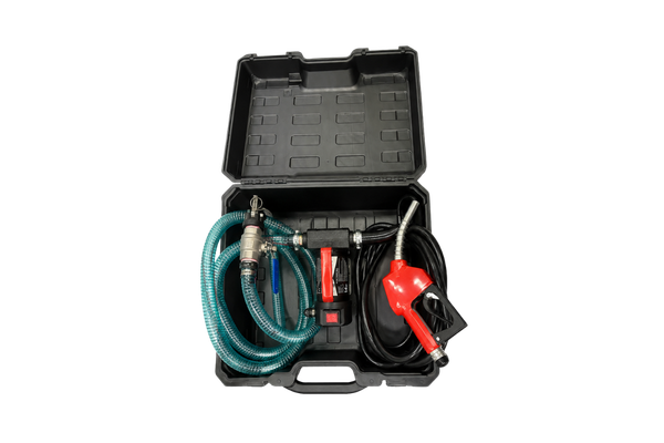 12V Portable Diesel Transfer Pump Kit with Automatic Shut-Off Nozzle