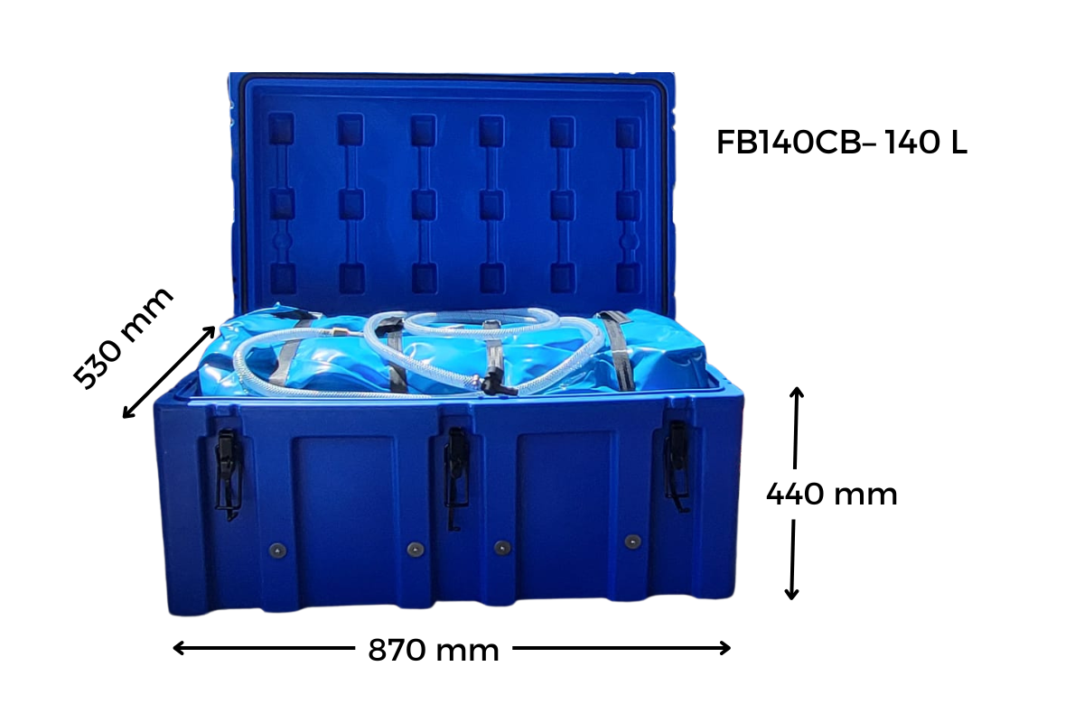 Fleximake Cabin-Safe Fuel Bladder for 4WD & SUV – 70L & 140L (FB70CB / FB140CB)