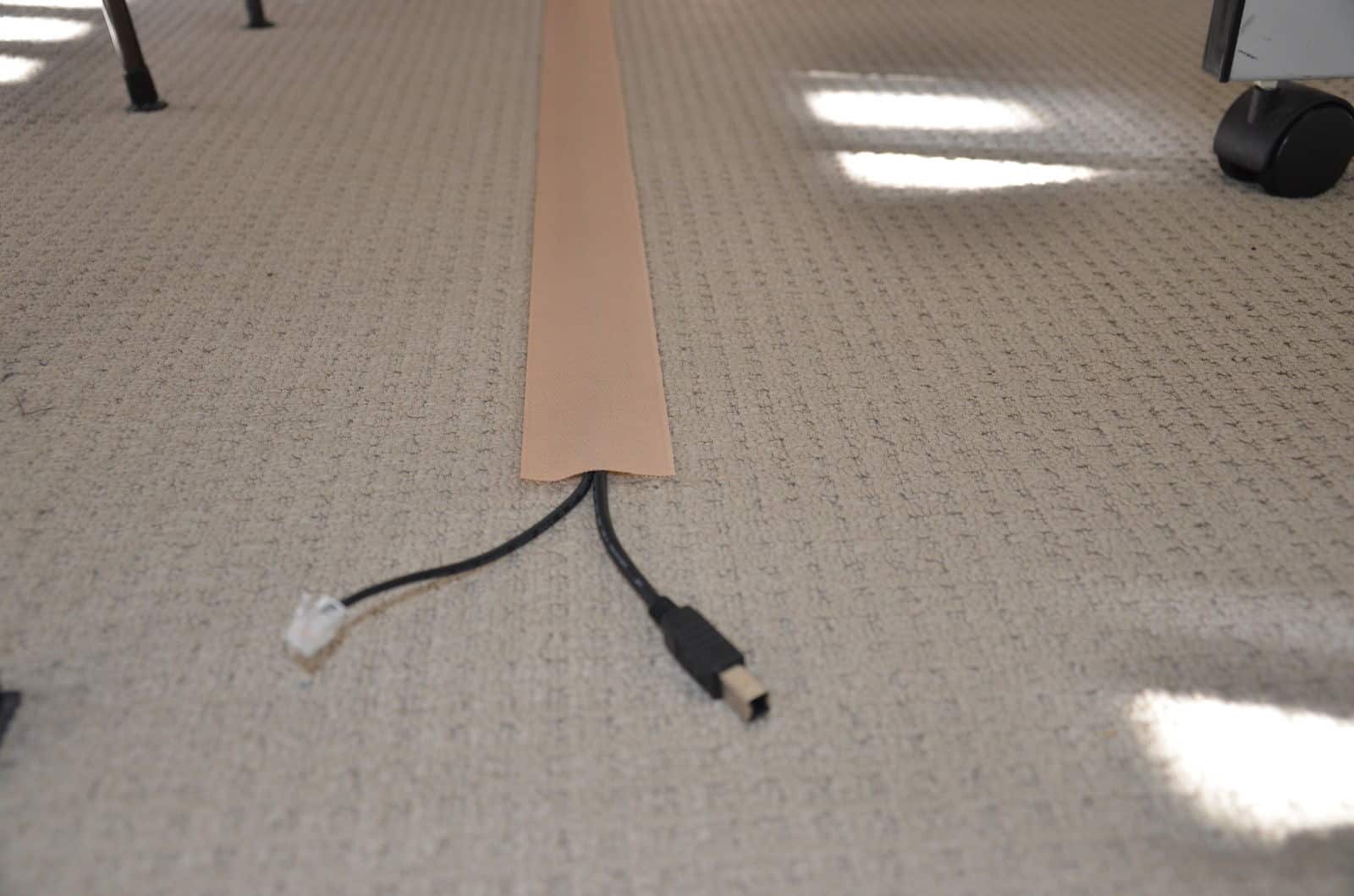 Cable Cover for Carpet - 100mm(width) Beige image 3
