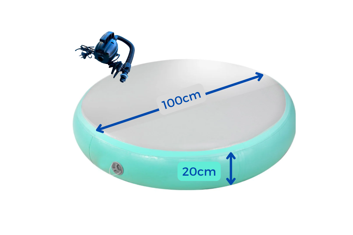 20cm Inflatable Air Spot Mat with Pump – Round Gymnastics Landing Pad