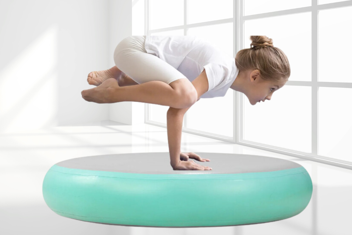 20cm Inflatable Air Spot Mat with Pump – Round Gymnastics Landing Pad