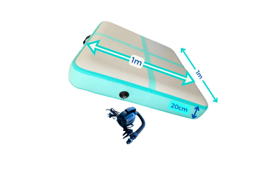 20cm Inflatable Block Mat with Pump – Gymnastics Air Mat 1m & 2m