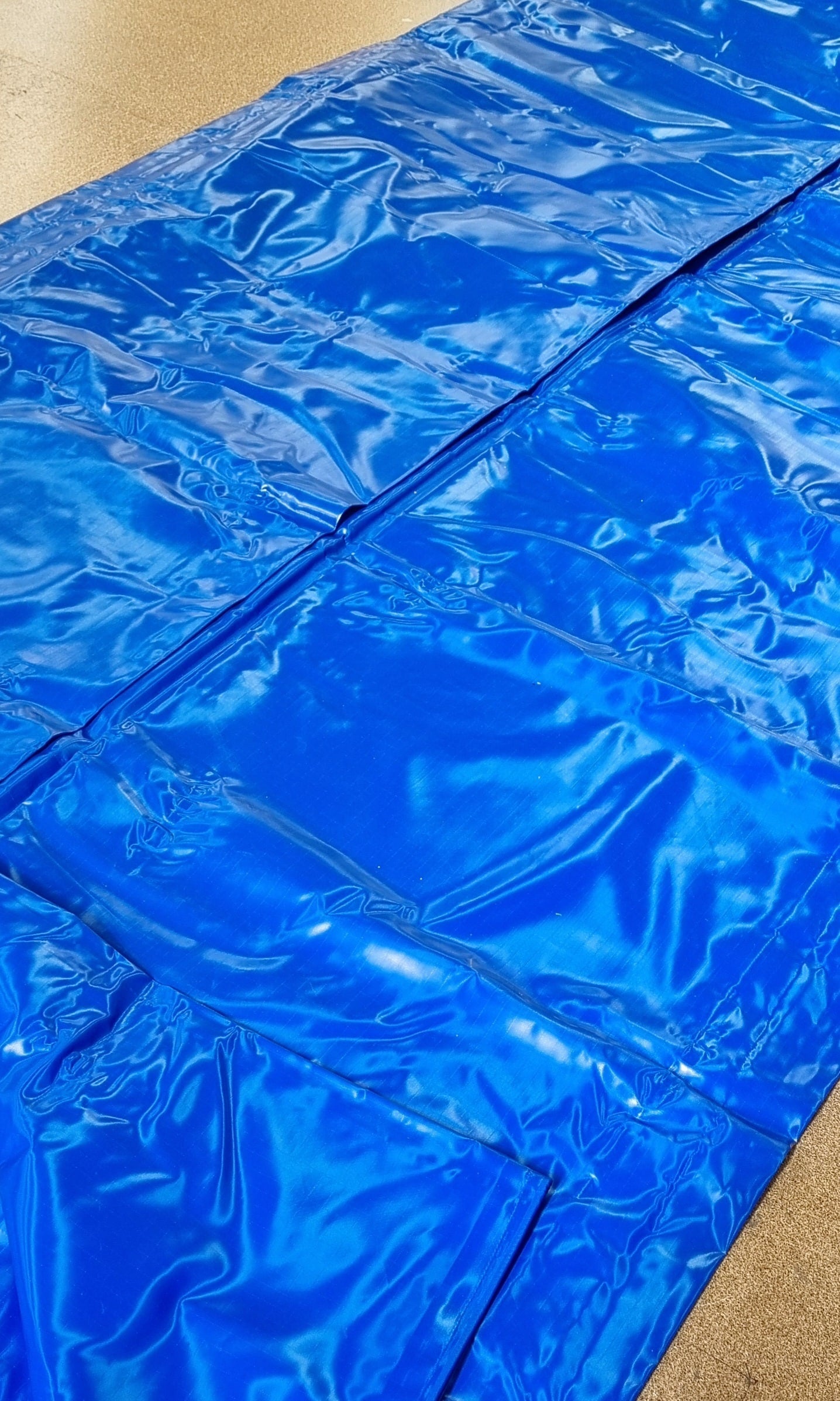 Custom 680GSM Super Heavy Duty Tarp with Rope Edge and Ripstop PVC – Navy Blue image 4