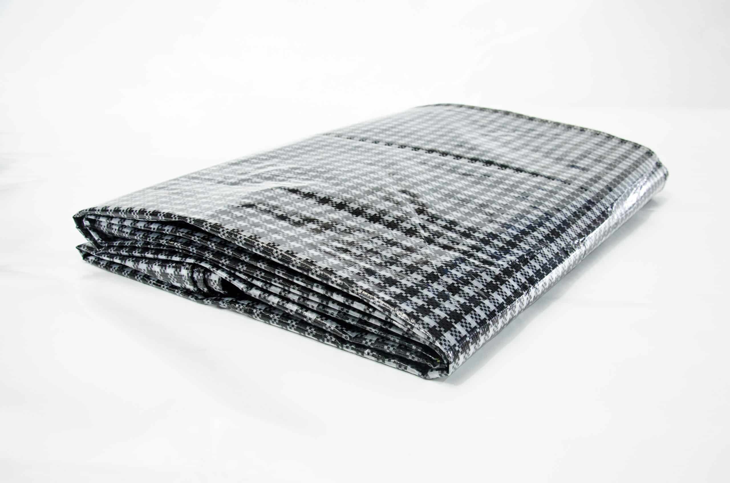 Medium-Duty PE Tarp - 160GSM Poly Tarpaulin - All Purpose Tarp - Black and White Check image 5