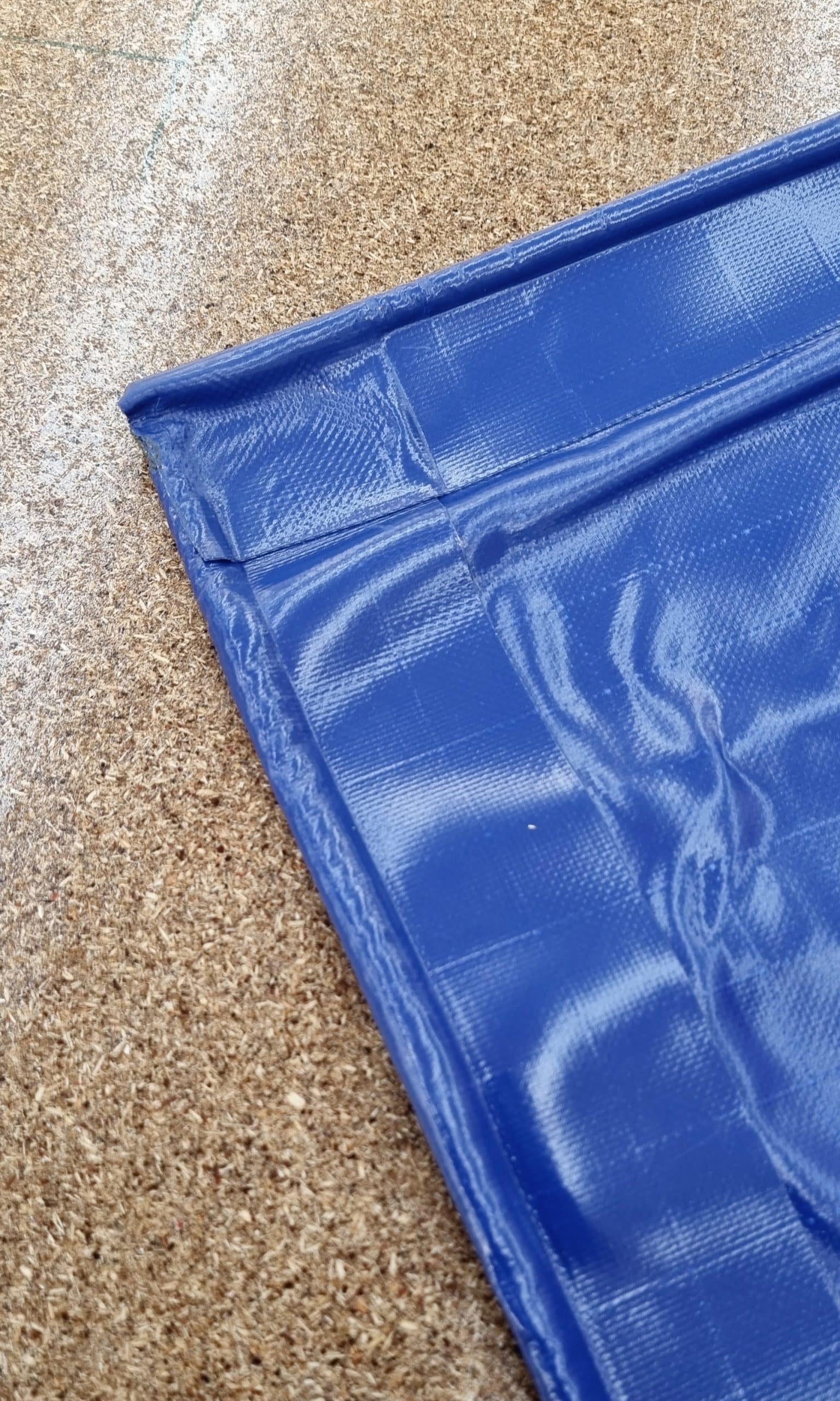 Custom 680GSM Super Heavy Duty Tarp with Rope Edge and Ripstop PVC – Navy Blue image 1