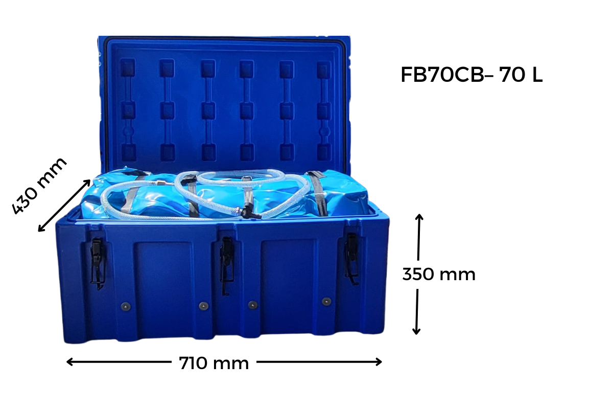 Fleximake Cabin-Safe Fuel Bladder for 4WD & SUV – 70L & 140L (FB70CB / FB140CB)