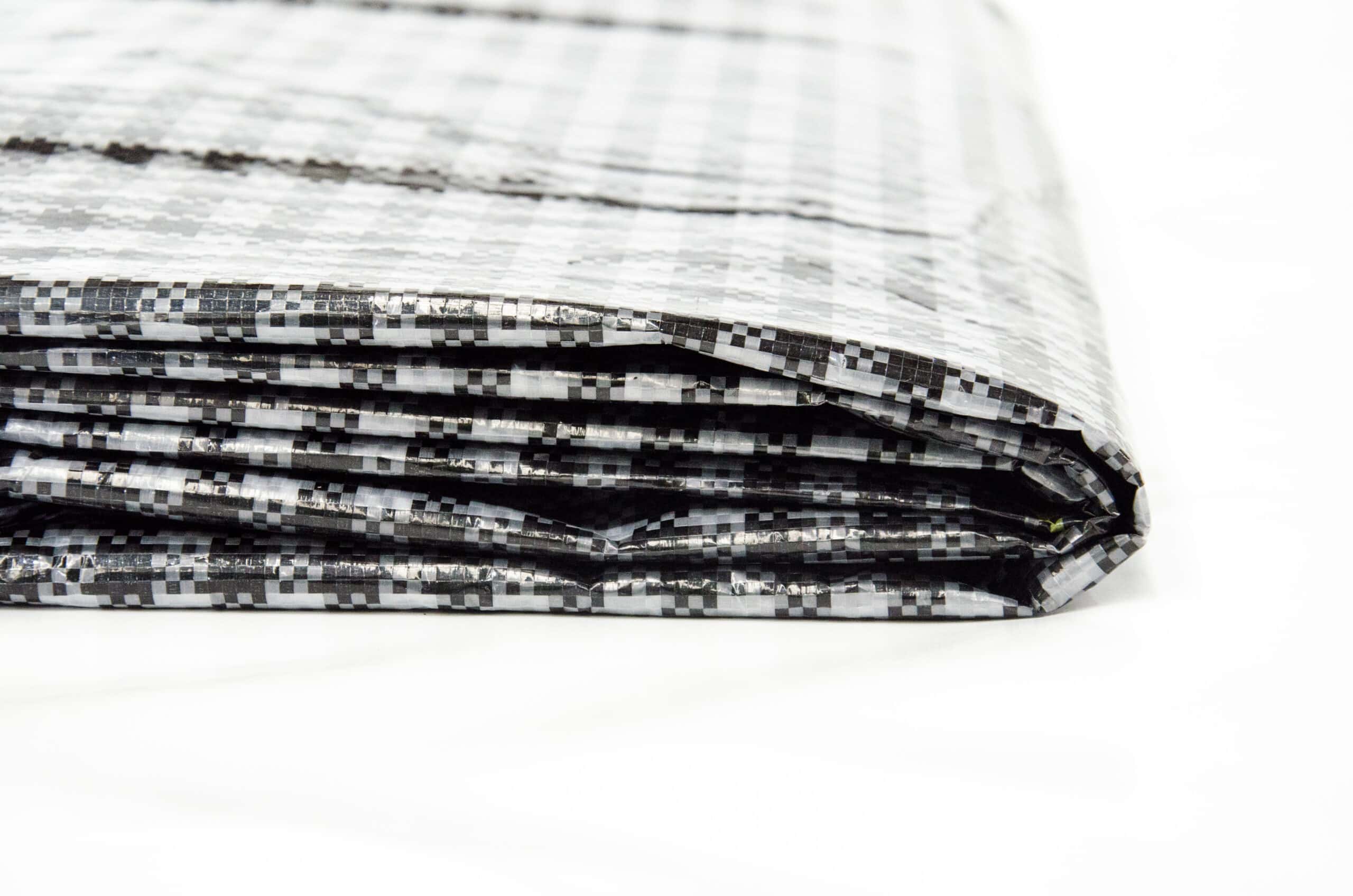 Medium-Duty PE Tarp - 160GSM Poly Tarpaulin - All Purpose Tarp - Black and White Check image 6