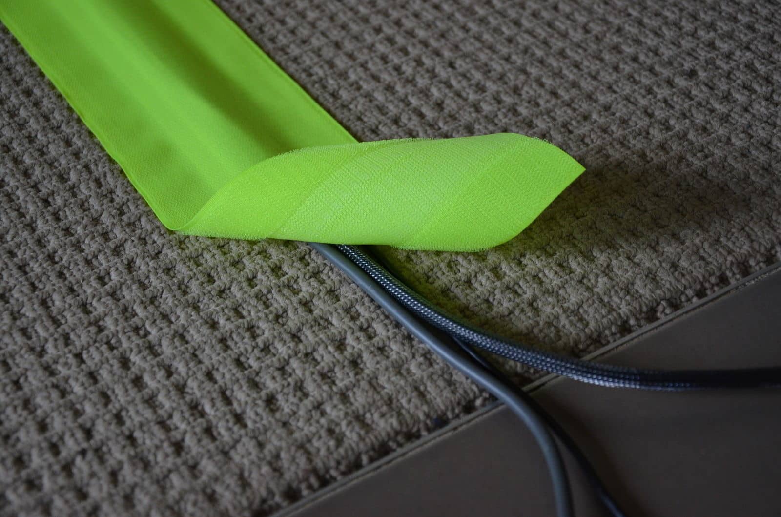 Cable Cover for Carpet - 100mm(width) High Vis Yellow Top image 1