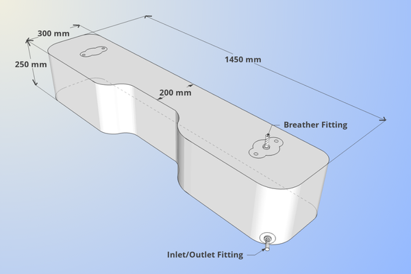 Extra Heavy-Duty Box Bladder with the Centre Console Cut 105L – DW105BC – Potable TPU image 5