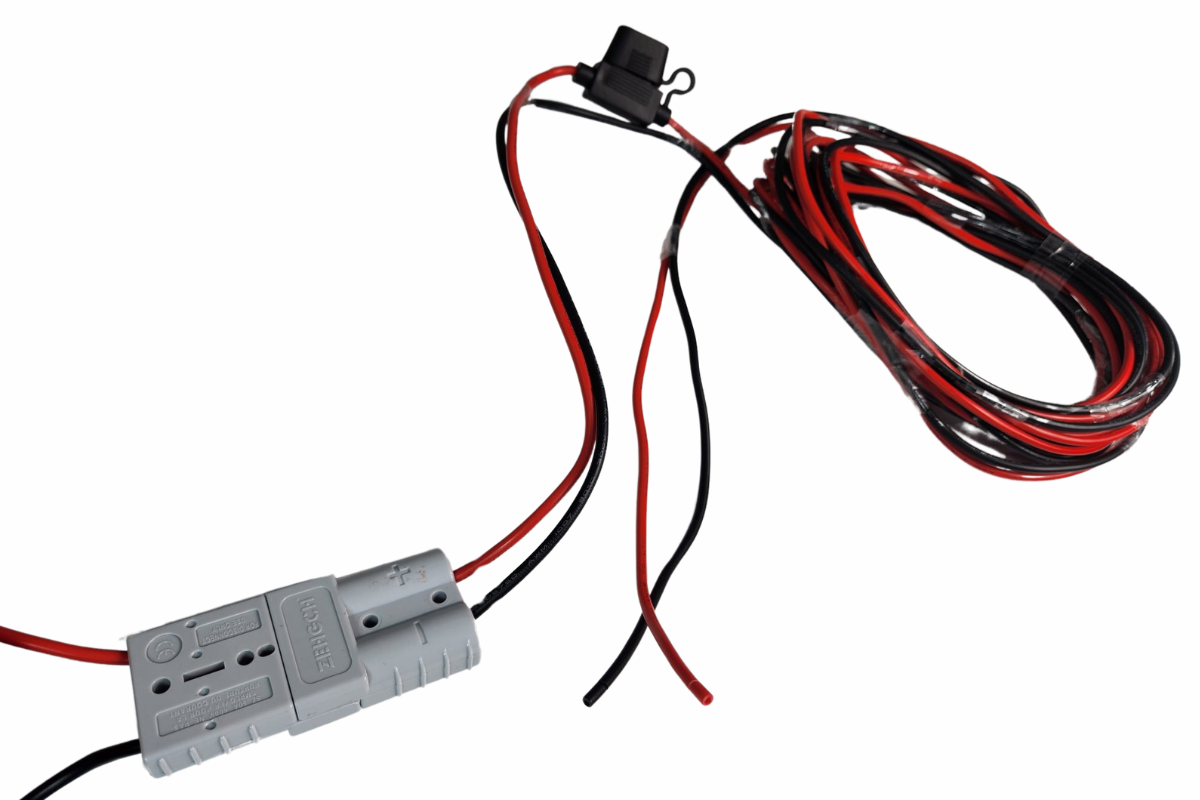 Fleximake Heavy-Duty 12VDC Anderson-Style Plug and Cable with Automotive In-line Fuse