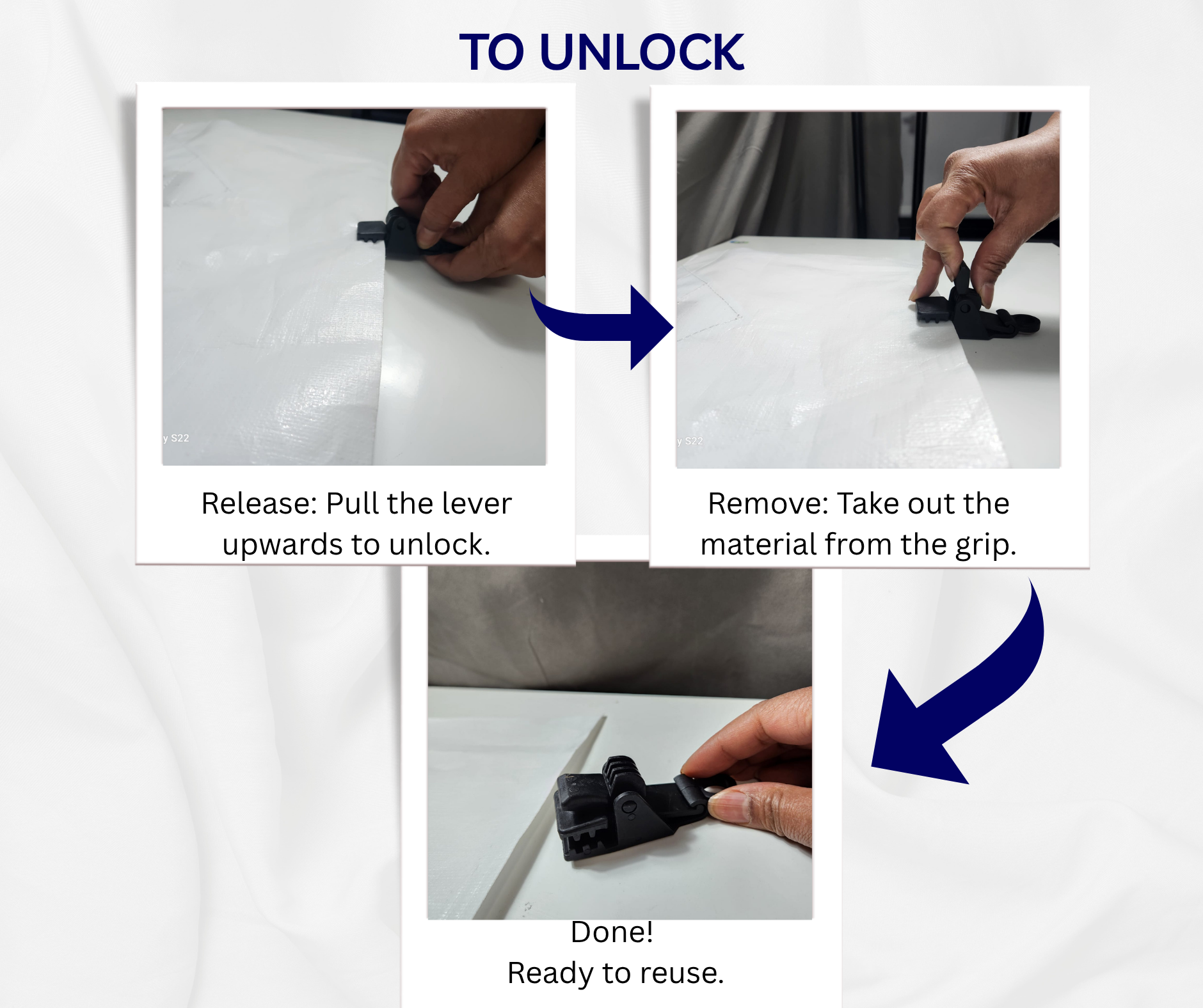 Adjustable Heavy Duty Lock Grip Tent Clip Hook