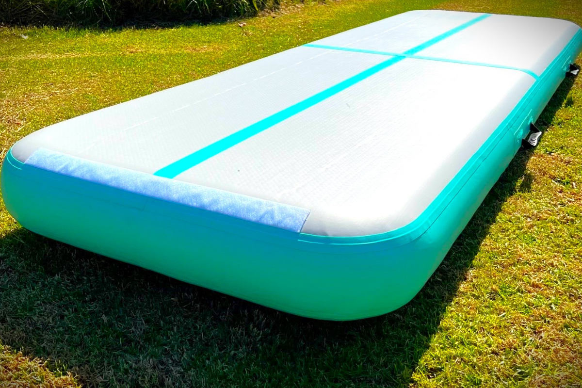 Inflatable Air Track Mat 20cm Thick x 1m Wide with Pump - 3m to 8m