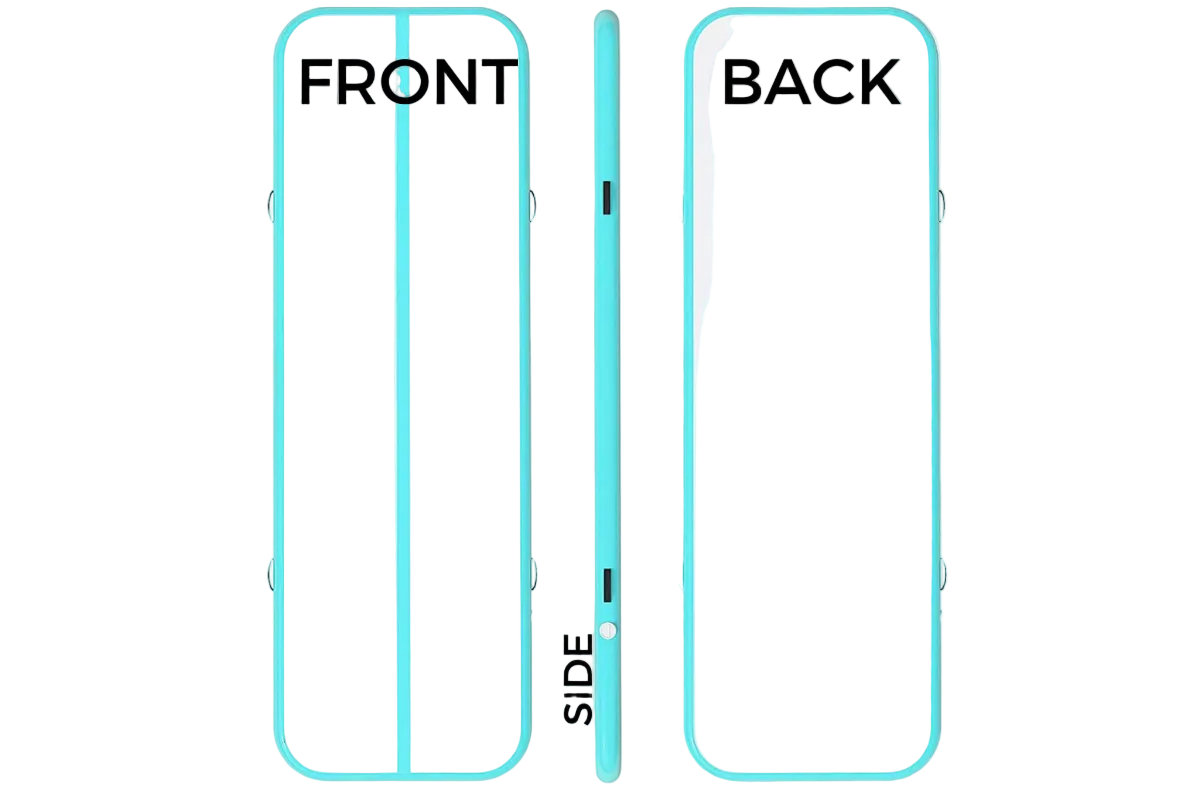 Extra Wide 2m Inflatable Air Track Mat 20cm Thick with Pump (3m–8m)