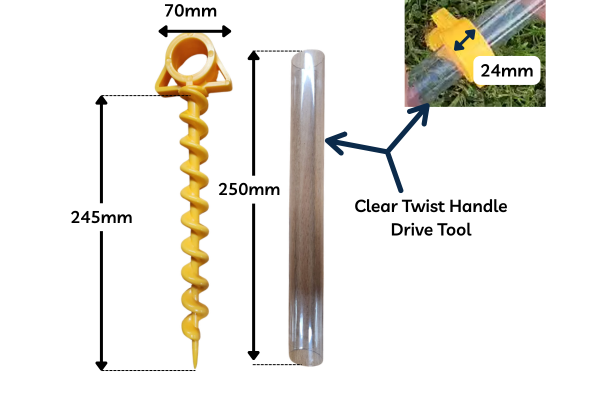 AnchorPro Multi-Ground Screw Peg with Twist Handle