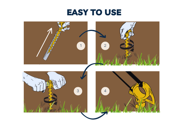 AnchorPro Multi-Ground Screw Peg with Twist Handle
