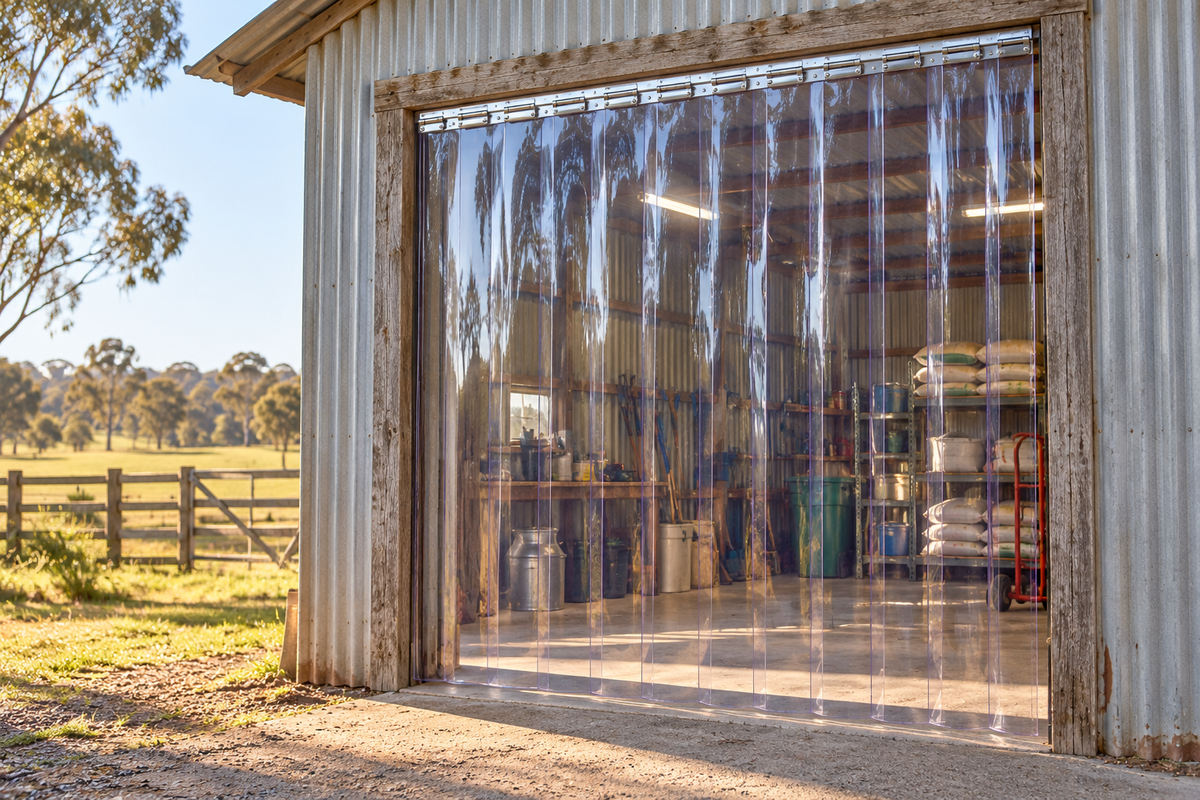 Clear PVC Strip Curtain Kit  – 2m Wide x 3m High