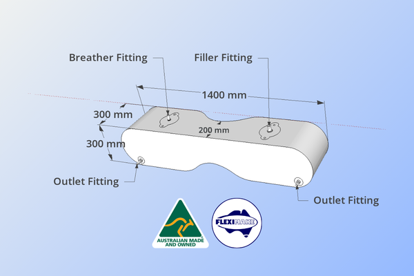 DW100BDC - 100L 4WD Box Drinking Water Bladder with Dual Cut-Out
