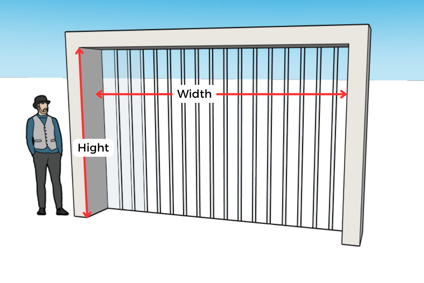 Extra Heavy-Duty Clear PVC Strip Curtain Kit –1.3m Wide x 3m High