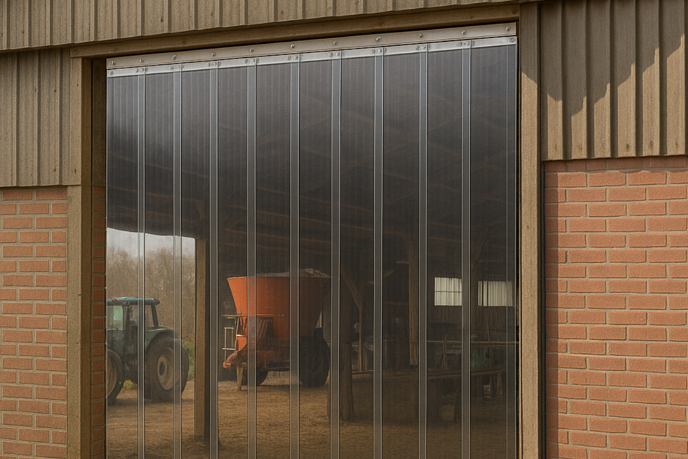 Extra Heavy-Duty Clear PVC Strip Curtain Kit –1.3m Wide x 3m High