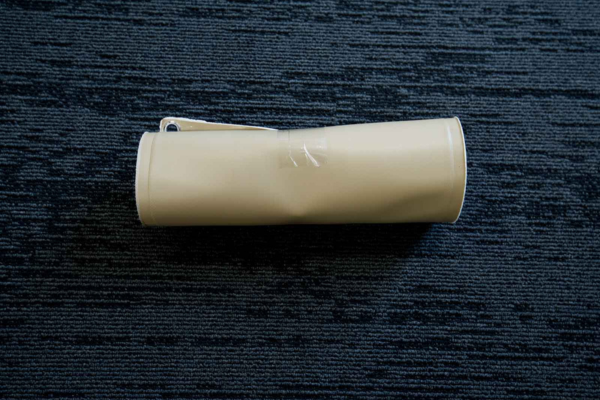 Compact FB4SP flexible fuel bladder folded away to save space when not in use