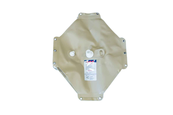 Portable 50-liter marine diesel fuel bladder for auxiliary boat storage, reinforced TPU with 10 tie-down points