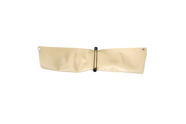 Compact 50L fuel bladder FB50SP rolled up and packed away to save space when not in use