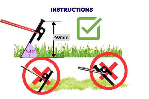Ground Nail | Heavy Duty Steel Metal Pegs | Tent & Camping Stakes (Pack of 10)