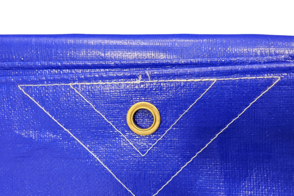 Close-up of Heavy duty solid brass spur toothed eyelets