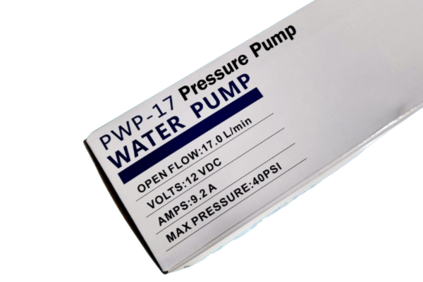12V High Pressure Water Pump PWP-17P - 17L/min