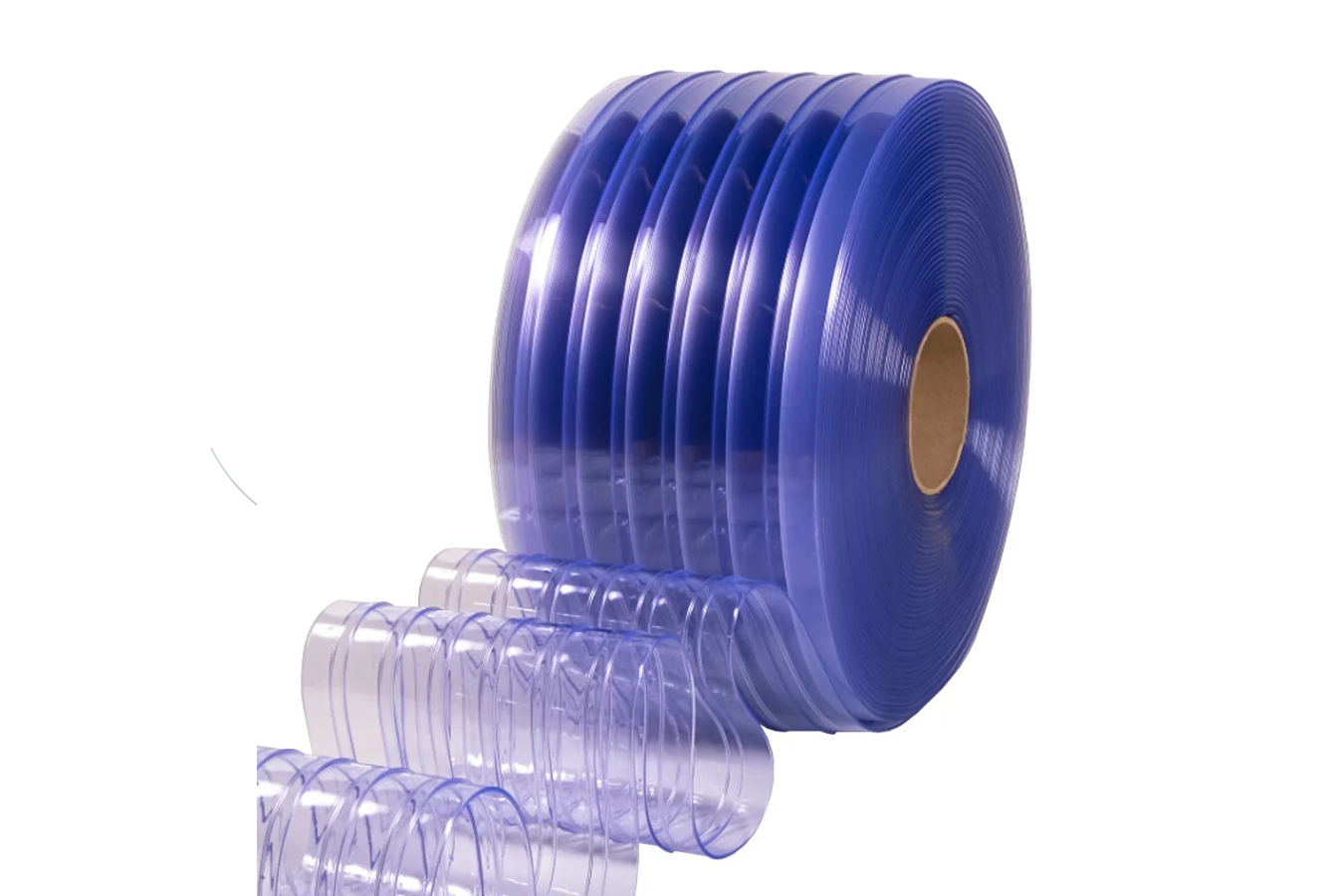 Ribbed Clear PVC Strip Curtain Roll – 50m