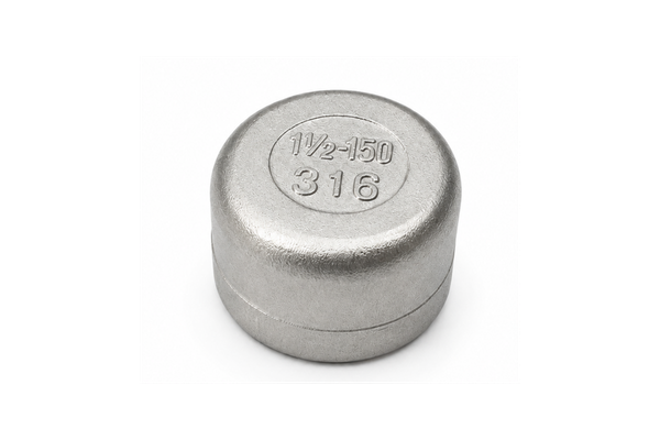 Stainless Steel 316 Round Cap – Female BSP Thread Fitting | Fuel Bladder
