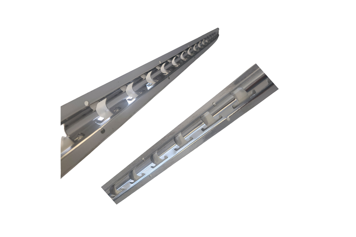 2m Stainless Steel 304 Type CN – PVC Strip Curtain Mounting Rail