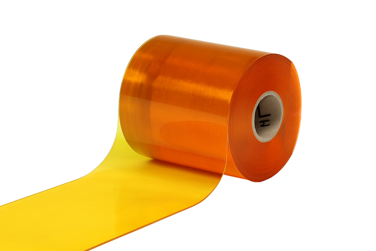 Anti-Insect Yellow Smooth Clear PVC Strip Curtain – 50m Rolls
