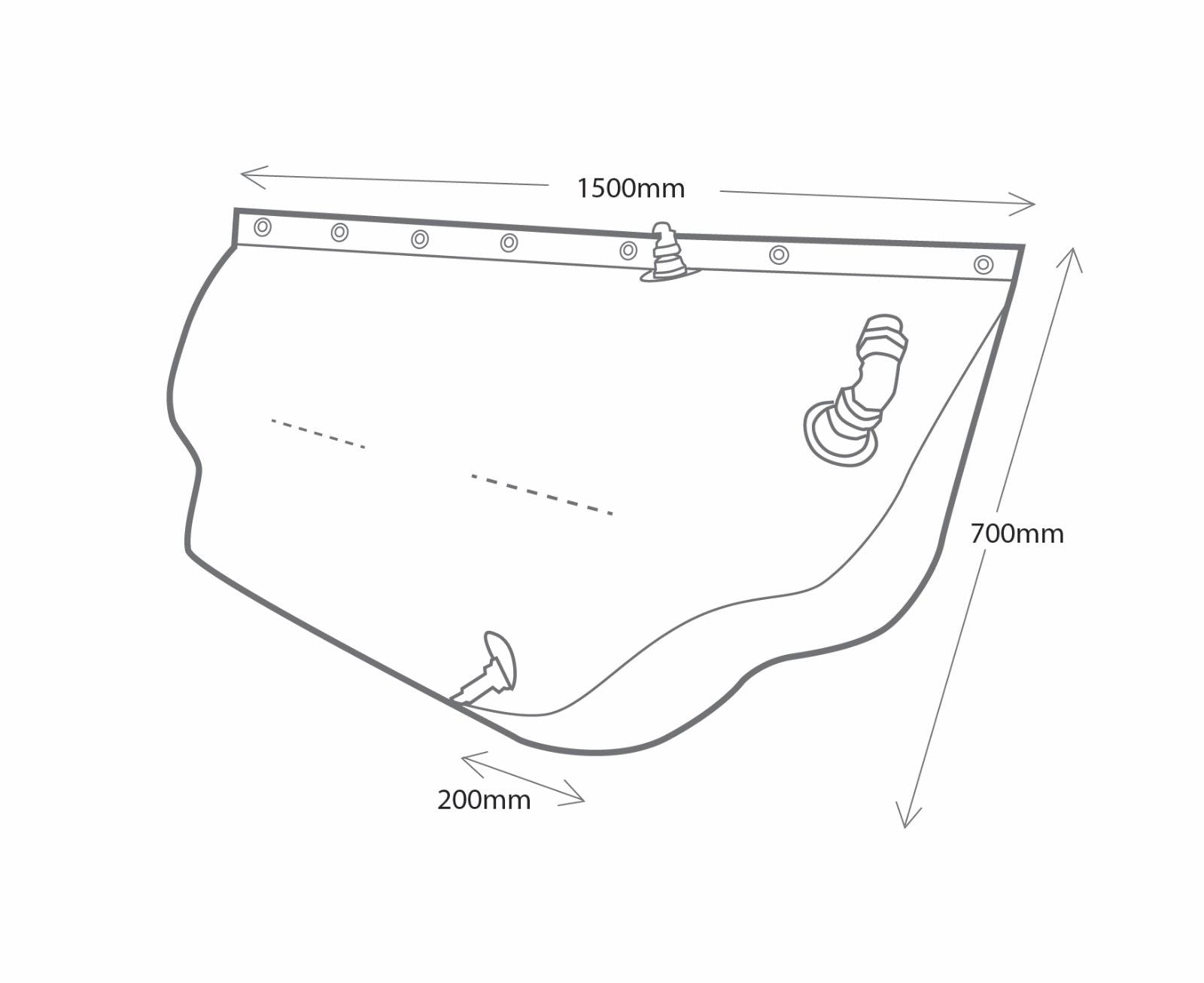 Cargo Barrier Hanging water bladder tank(100 Ltrs) DW100CBH image 1
