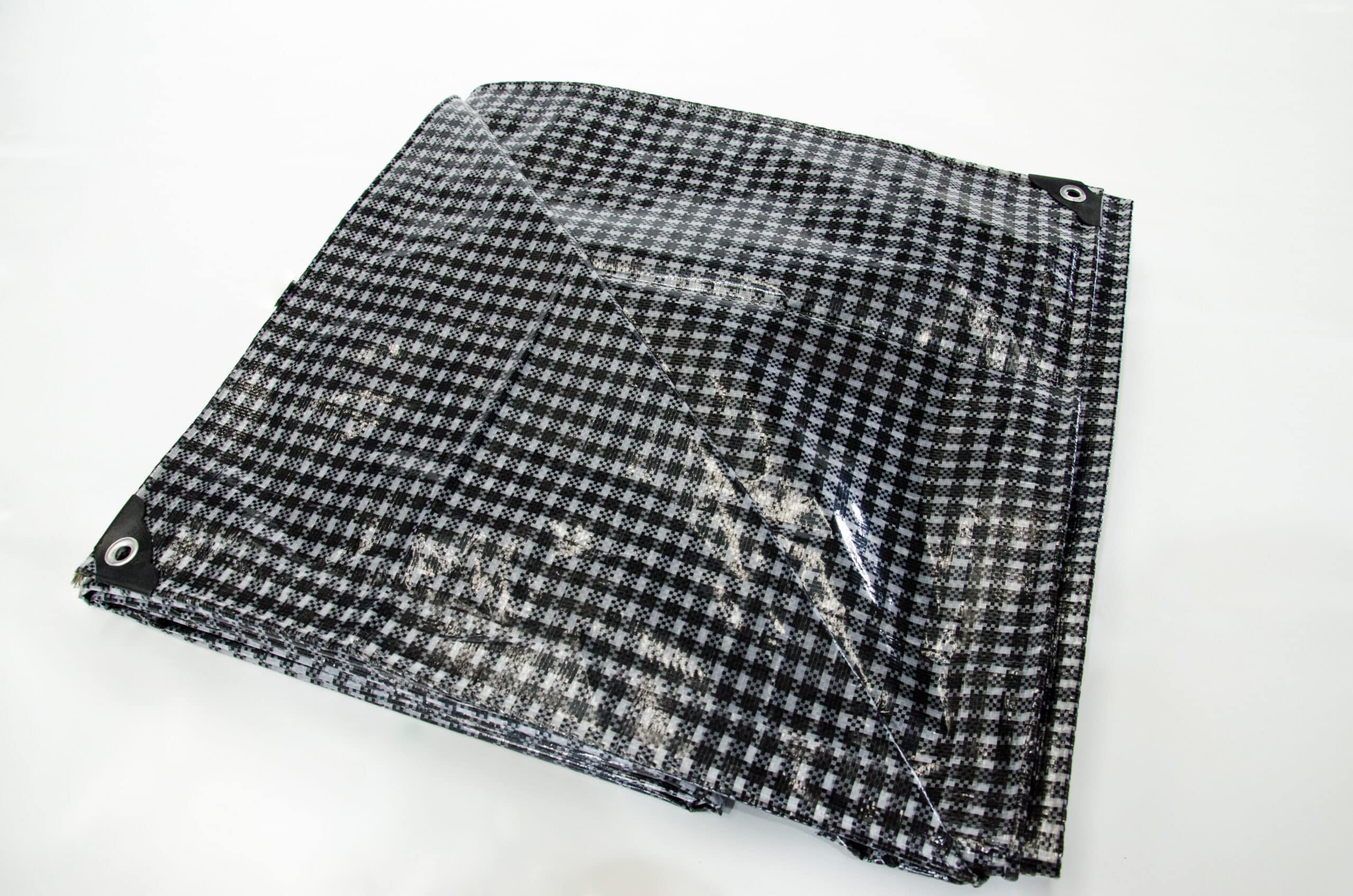 Medium-Duty PE Tarp - 160GSM Poly Tarpaulin - All Purpose Tarp - Black and White Check image 2