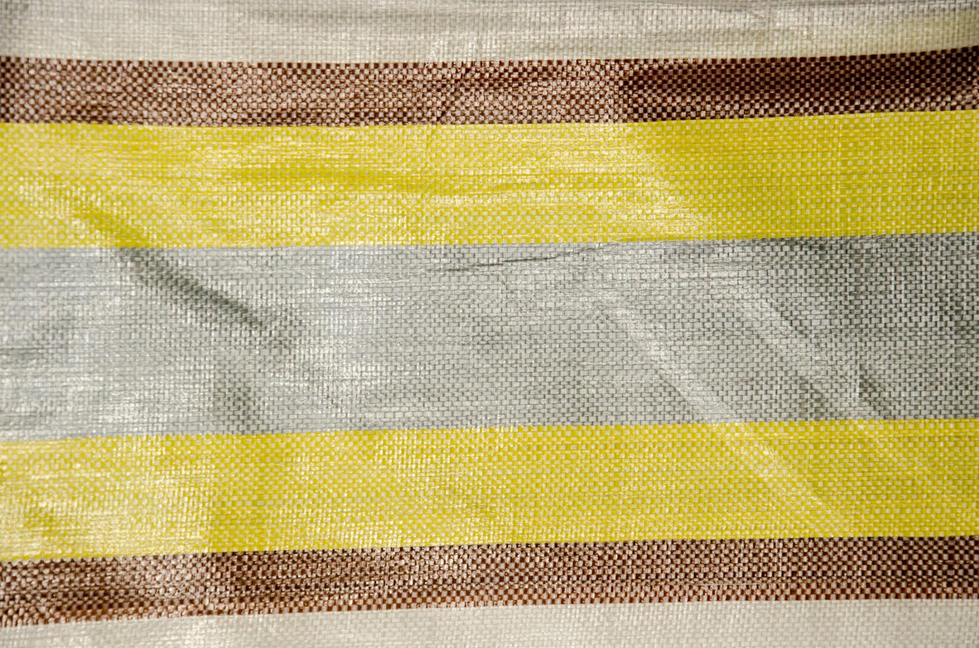 Heavy-Duty PE Tarp - 220GSM Poly Tarpaulin - All Purpose Tarp - White Background with Brown, Silver and Yellow Stripes image 4