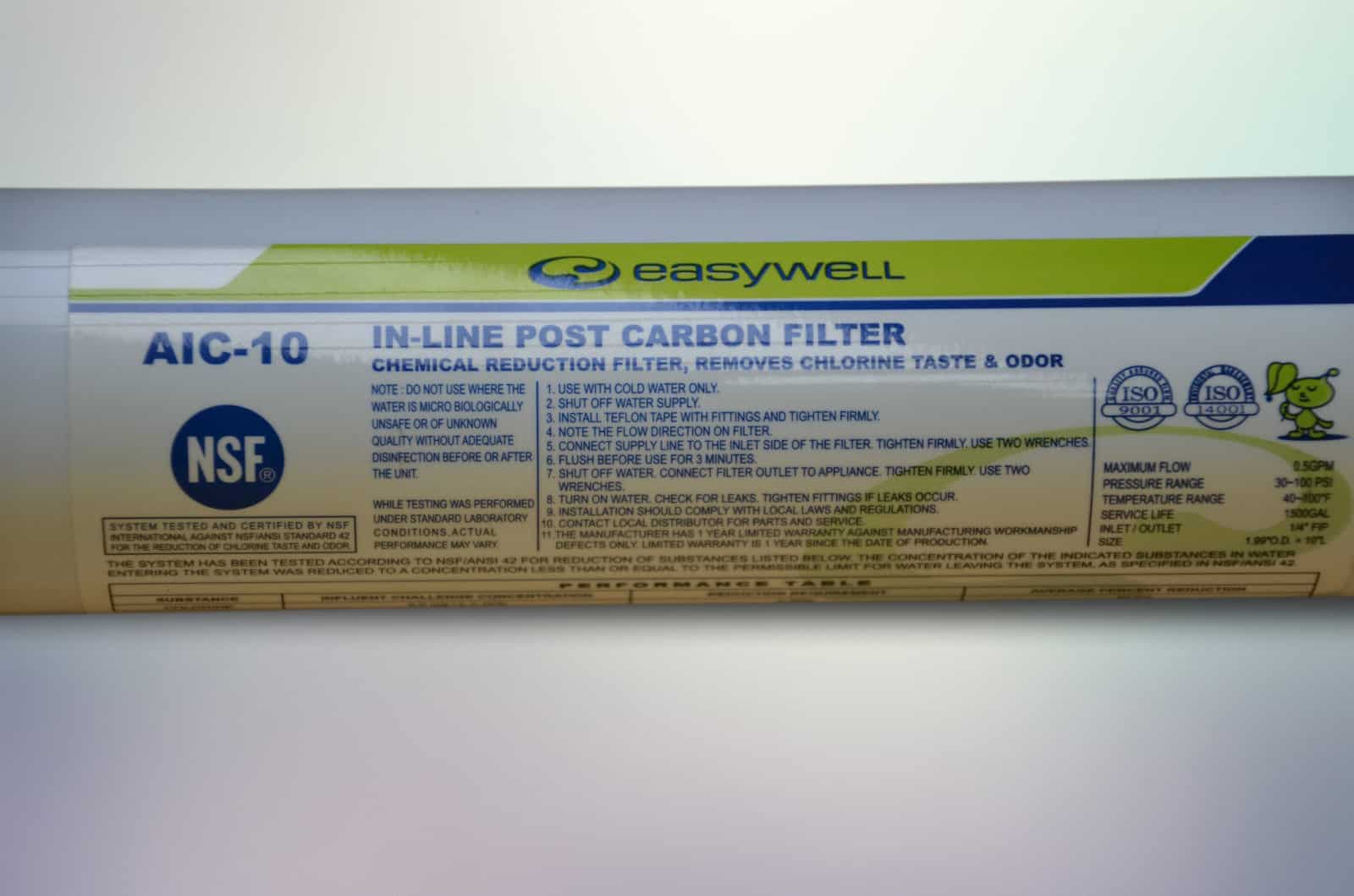 In-line post carbon water filter for water bladders image 3