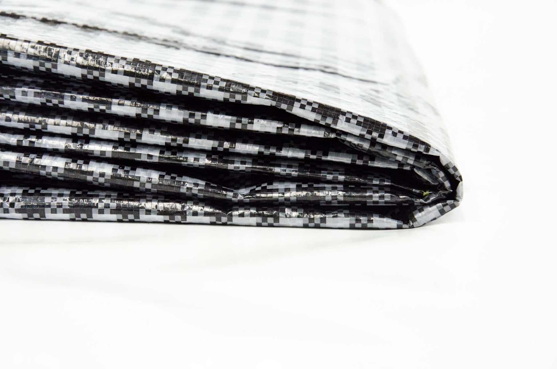 Medium-Duty PE Tarp - 160GSM Poly Tarpaulin - All Purpose Tarp - Black and White Check image 3