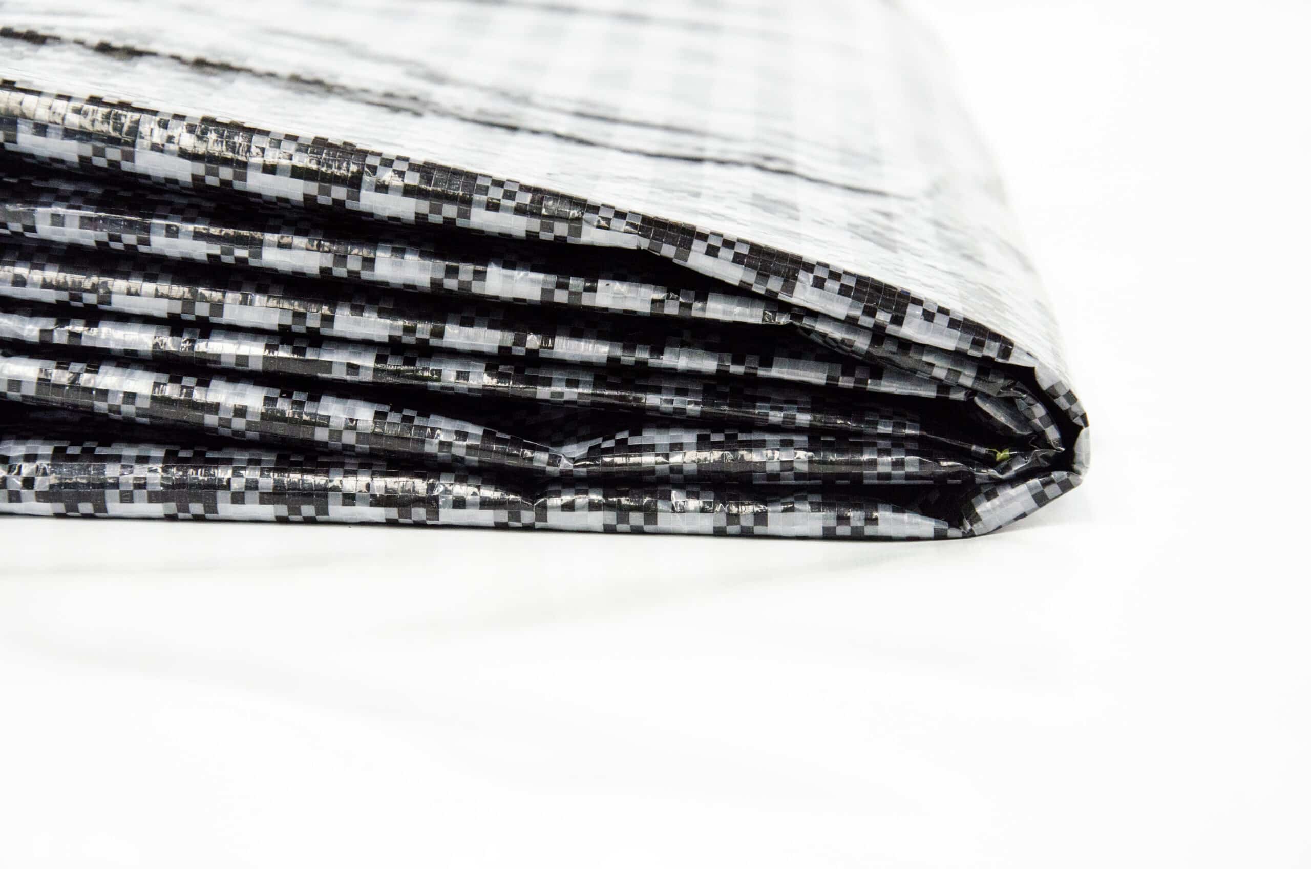Medium-Duty PE Tarp - 160GSM Poly Tarpaulin - All Purpose Tarp - Black and White Check image 3